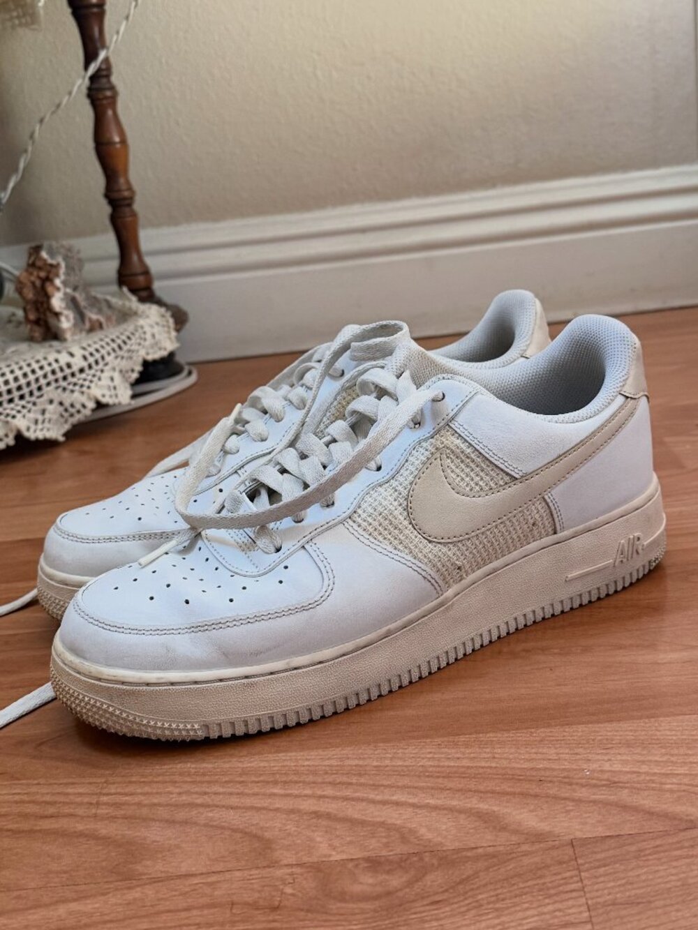 Nike Air Force 1 '07 ESS 'Cross Stitch - White Fossil - 11